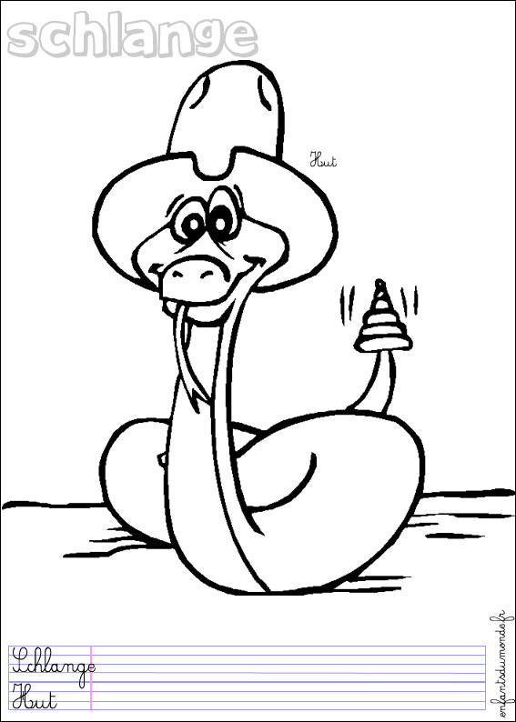 coloriage serpent 1